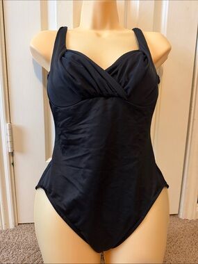 Magicsuit, black underwire, one piece swimsuit size 10
